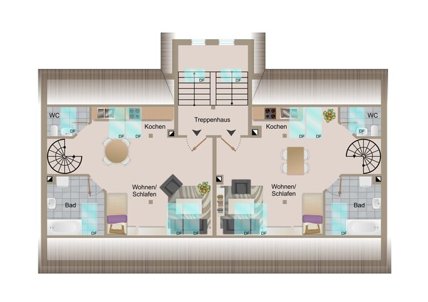 Grundriss DG Maisonette