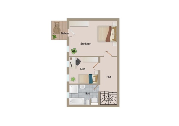 Grundriss Hinterhaus 1.OG