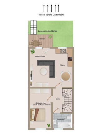 Grundriss EG/Hochparterre