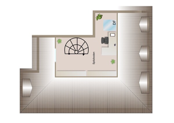 Grundriss Maisonette - vermietete Wohnung