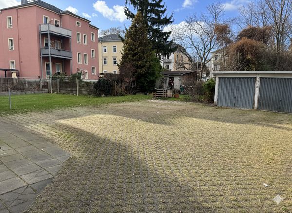 Blick zu den Stellplätzen