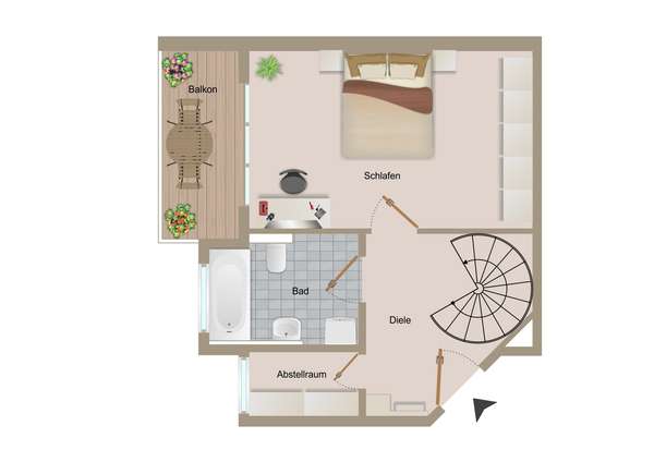 Grundriss 1. Obergeschoss